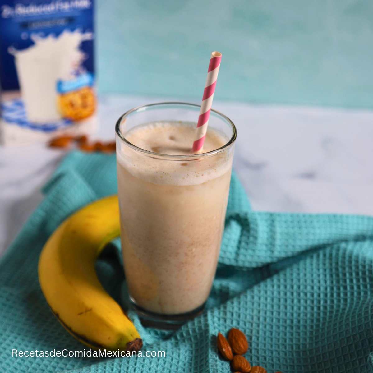 Receta de licuado de platano con avena